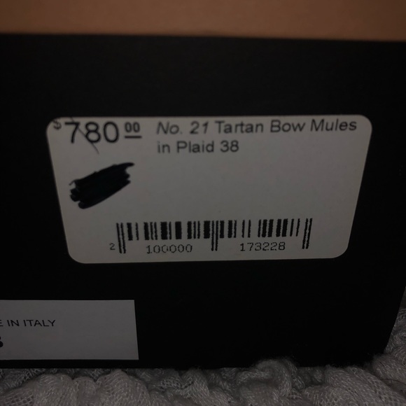 No 21 TARTAN BOW MULES - Picture 2 of 7